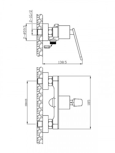 Смеситель для душа Agger Beauty A2620000 Хром