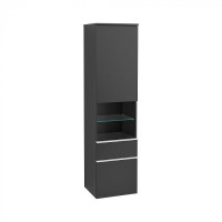 Шкаф пенал Villeroy&Boch Venticello 40 A95202PD подвесной с подсветкой цвет Графит металлик