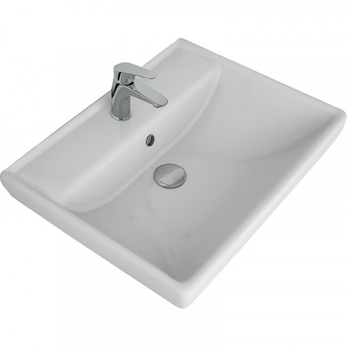 Тумба с раковиной Brevita Vega 60 УТ000022674 подвесная Зеленая матовая Золото МДФ / ЛДСП