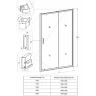 Душевая дверь Veconi Vianno VN-60 170 VN60B-170-01-C5 профиль Черный стекло прозрачное
