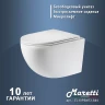 Комплект унитаза с инсталляцией Maretti Elena EA73UM01552 с сиденьем Микролифт и клавишей смыва Хром глянцевый фарфор подвесной