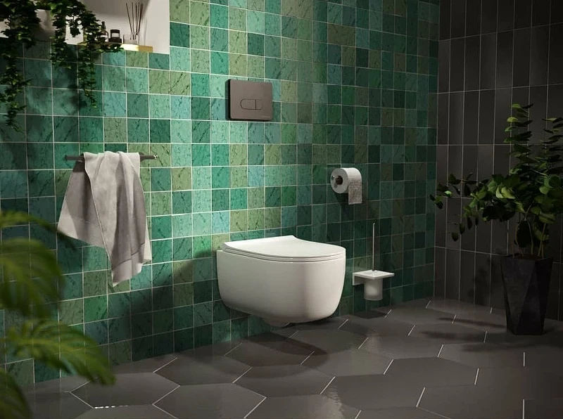 Комплект унитаза WellWant Tesoro WWU01111W с инсталляцией Berges Wasserhaus Novum D5 040235 с сиденьем Микролифт и Черной клавишей смыва