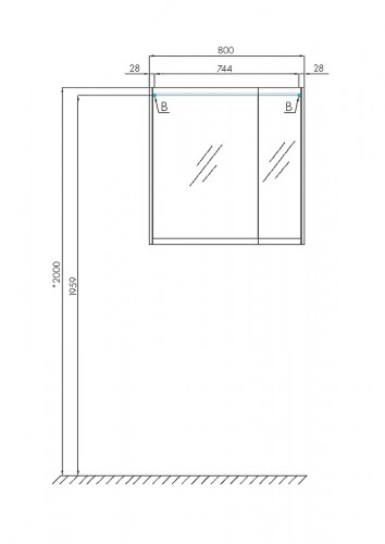 Зеркальный шкаф Aquaton Нортон 80 1A249202NT010 Белый глянец МДФ / ЛДСП, стекло