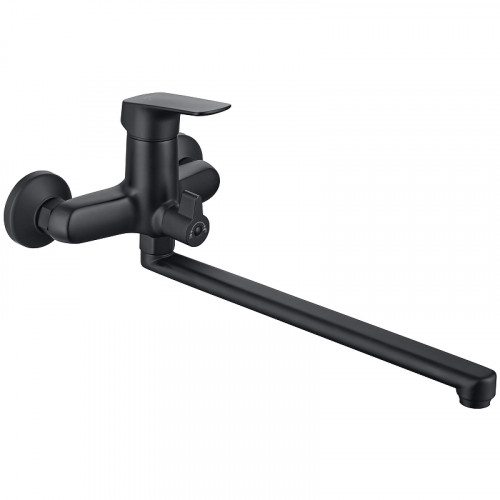 Смеситель для ванны Aquatek Вега AQ1042MB универсальный Черный матовый латунь на стену