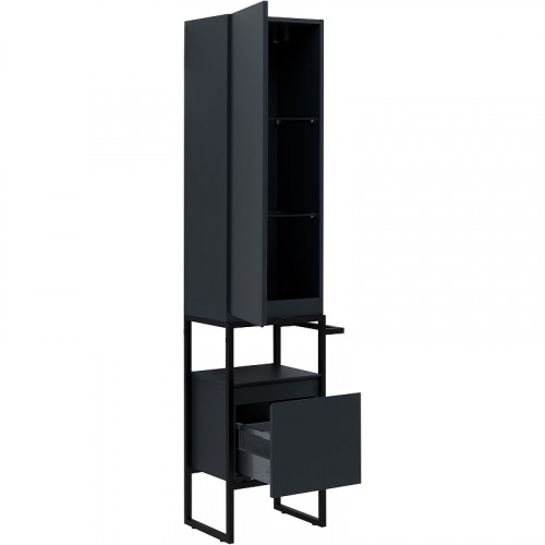 Шкаф пенал Allen Brau Priority 40 L 1.31006.AM Антрацит матовый МДФ / ЛДСП