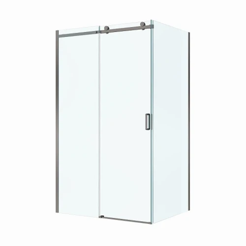 Душевой уголок BelBagno Soft Close-2 130x100 SOFT_CLOSE-2-AH-1-130/100-C-GM профиль Оружейная сталь стекло прозрачное