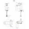 Смеситель для раковины Bravat Eddie F1369402BW-ENG Черный матовый латунь