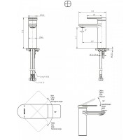 Смеситель для раковины Bravat Eddie F1369402BW-ENG Черный матовый латунь