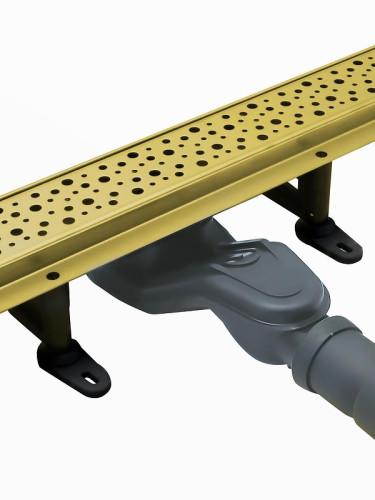 Душевой лоток Cezares Движение (Slider) SLIDER-LD-70-BORO с решеткой цвет Брашированное золото