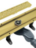 Душевой лоток Cezares Движение (Slider) SLIDER-LD-70-BORO с решеткой цвет Брашированное золото