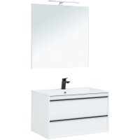 Комплект мебели для ванной Aquanet Lino 90 271957 подвесной Белый матовый МДФ / ЛДСП
