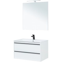 Комплект мебели для ванной Aquanet Lino 90 271957 подвесной Белый матовый МДФ / ЛДСП