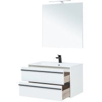 Комплект мебели для ванной Aquanet Lino 90 271957 подвесной Белый матовый МДФ / ЛДСП