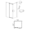 Душевой уголок Grossman Classic 100x100 120.K33.04.1010.21.10 профиль Черный матовый стекло тонированное