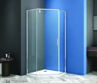 Душевой уголок CeramaLux 90 CL1006-90 профиль цвет Хром стекло прозрачное