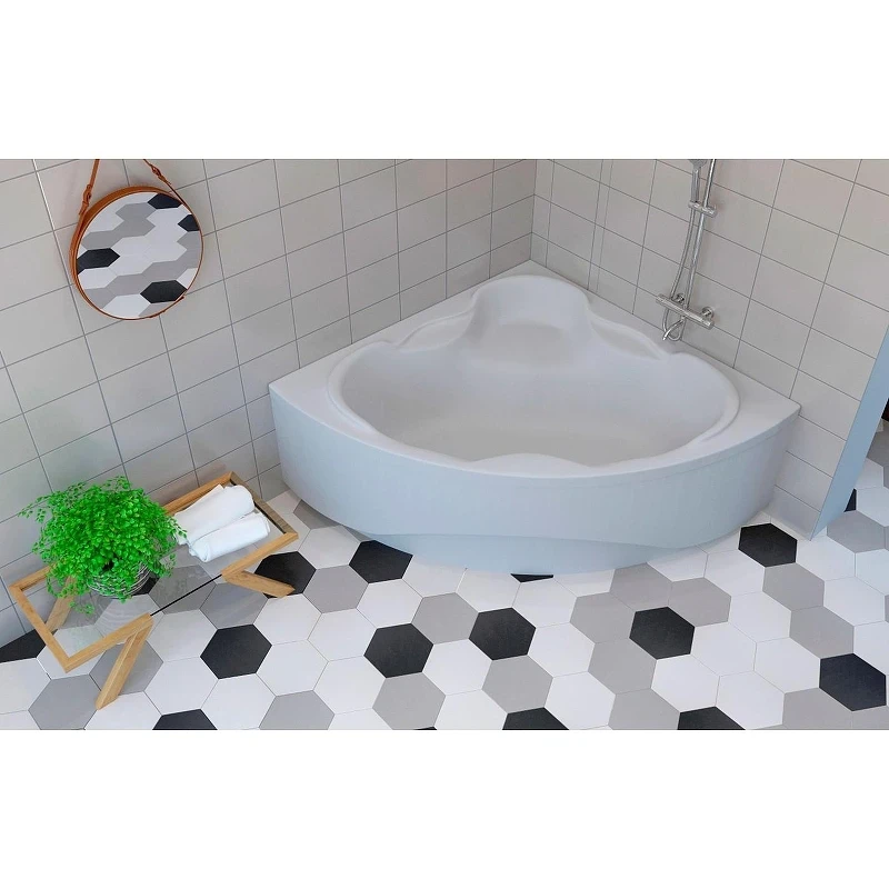 Акриловая ванна Lavinia Boho Elegant 140х140 S2-37050140 цвет Белый глянцевый с каркасом и панелью