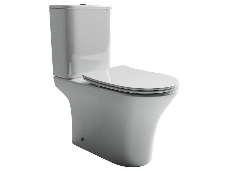 Унитаз компакт Ceramicanova Fortuna CN9001-B цвет Белый без бачка с сиденьем Микролифт