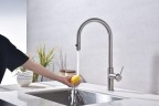 Смеситель для кухни Paulmark Galant Ga213077-BS Брашированная сталь латунь