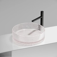 Раковина-чаша Ceramicanova Cristal 36 CN6061 Розовая стекло накладная