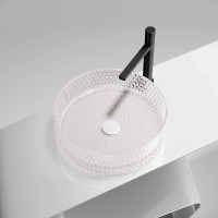 Раковина-чаша Ceramicanova Cristal 36 CN6061 Розовая стекло накладная