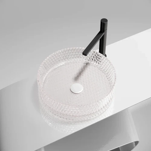Раковина-чаша Ceramicanova Cristal 36 CN6061 Розовая стекло накладная
