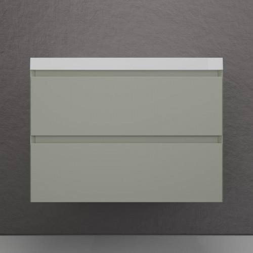 Тумба под раковину Style Line Манхэттен 80 ЛС-00002361 подвесная цвет Олива