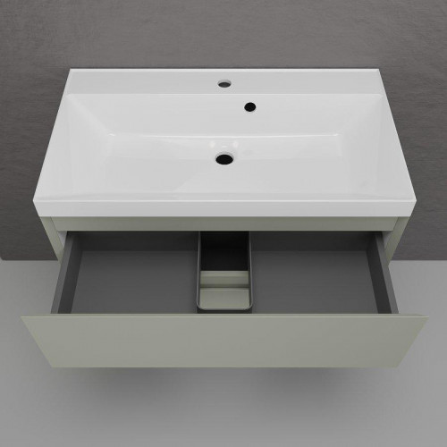 Тумба под раковину Style Line Манхэттен 80 ЛС-00002361 подвесная цвет Олива