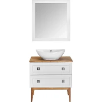 Комплект мебели для ванной ASB-Woodline Каталина 80 White 120971 Белый