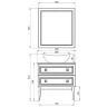 Комплект мебели для ванной ASB-Woodline Каталина 80 White 120971 Белый