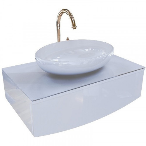 Тумба под раковину 1MarKa Nega 60П Ц0000002812 подвесная Белый глянец МДФ / ЛДСП