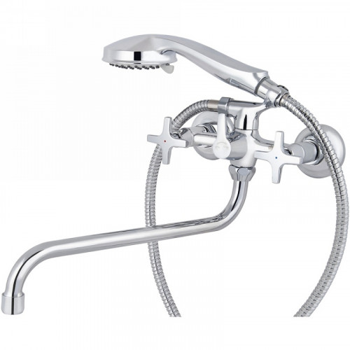 Смеситель для ванны Kaiser Crystal 28155 универсальный Хром латунь на стену