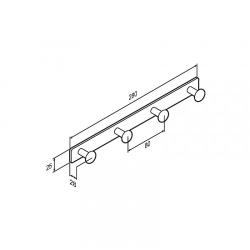 Вешалка для полотенец Damixa Jupiter DA7735900 Черный Хром