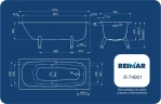 Стальная ванна ВИЗ Reimar 170x70 R-76901 цвет Белая орхидея без антискользящего покрытия