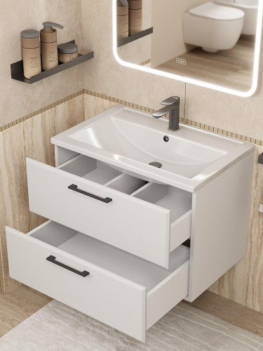 Тумба под раковину Uperwood Foster New 70 TFosterNEW70w подвесная цвет Белый матовый