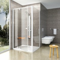Душевая стенка Ravak Pivot PPS-90 90G70100Z1 профиль Белый стекло Transparent