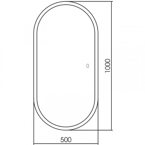 Зеркало Abber Kontur 50 AG6303S-1.0 с подсветкой с сенсорным выключателем и диммером стекло