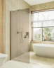 Душевая перегородка Maybah Glass MGD-702-3ш 690x1950 в широком профиле Золото стекло бронзовое