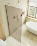 Душевая перегородка Maybah Glass MGD-702-3ш 690x1950 в широком профиле Золото стекло бронзовое