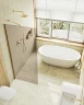 Душевая перегородка Maybah Glass MGD-702-3ш 690x1950 в широком профиле Золото стекло бронзовое