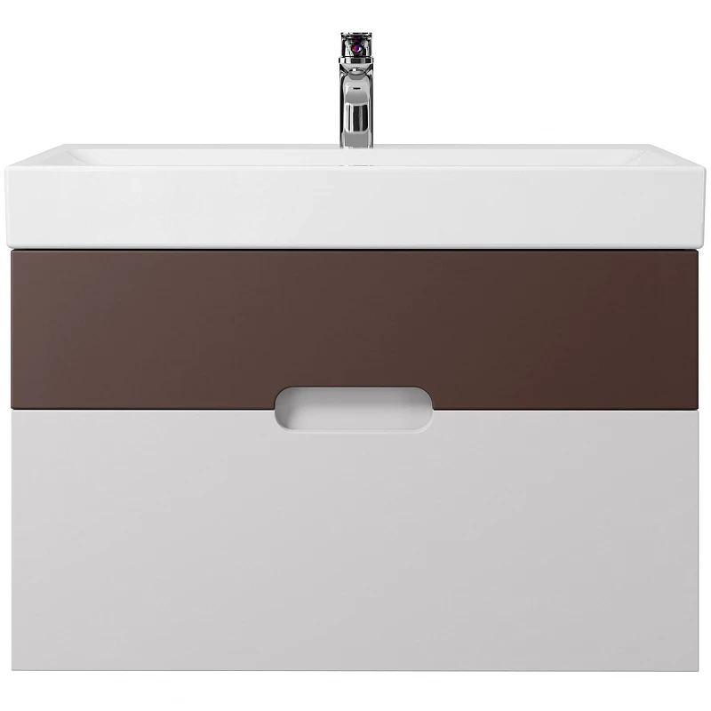 Тумба под раковину Creto Malibu 80 7-1078CS подвесная Chocolate Soft МДФ / ЛДСП
