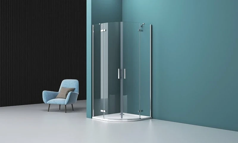 Душевой уголок BelBagno Kraft 100х100 KRAFT-R-2-100-C-Cr профиль Хром стекло прозрачное