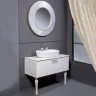 Тумба под раковину Boheme Armadi Art Vallessi Avangarde Linea 100 842-100-WCR подвесная Белая Хром МДФ / ЛДСП