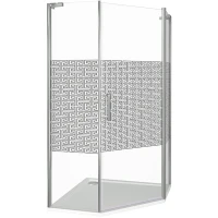 Душевой уголок Good Door Fantasy PNT-100-F-CH 100x100 профиль Хром стекло прозрачное с рисунком