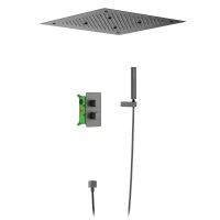 Душевая система Timo Petruma SX-5029/18SM с термостатом цвет Черное золото