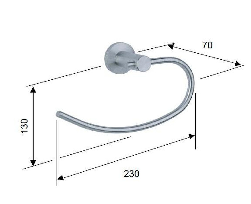 Полотенцедержатель Remer Minimal Inox Mi44INOXCR цвет Нержавеющая сталь