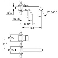 Смеситель для раковины Grohe Essence 19408GN1 Холодный рассвет матовый латунь встраиваемый
