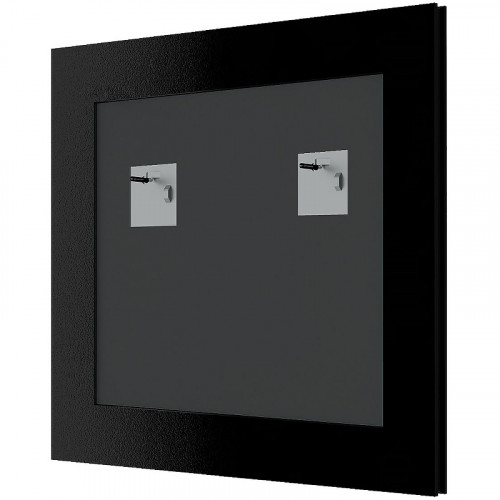 Зеркало Evoform Definite 78х78 BY 7632 в багетной раме - Белая кожа с хромом 78 мм стекло