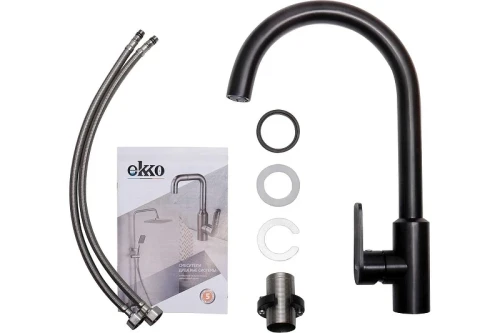 Смеситель для кухни Ekko E4001-7 цвет Черный матовый