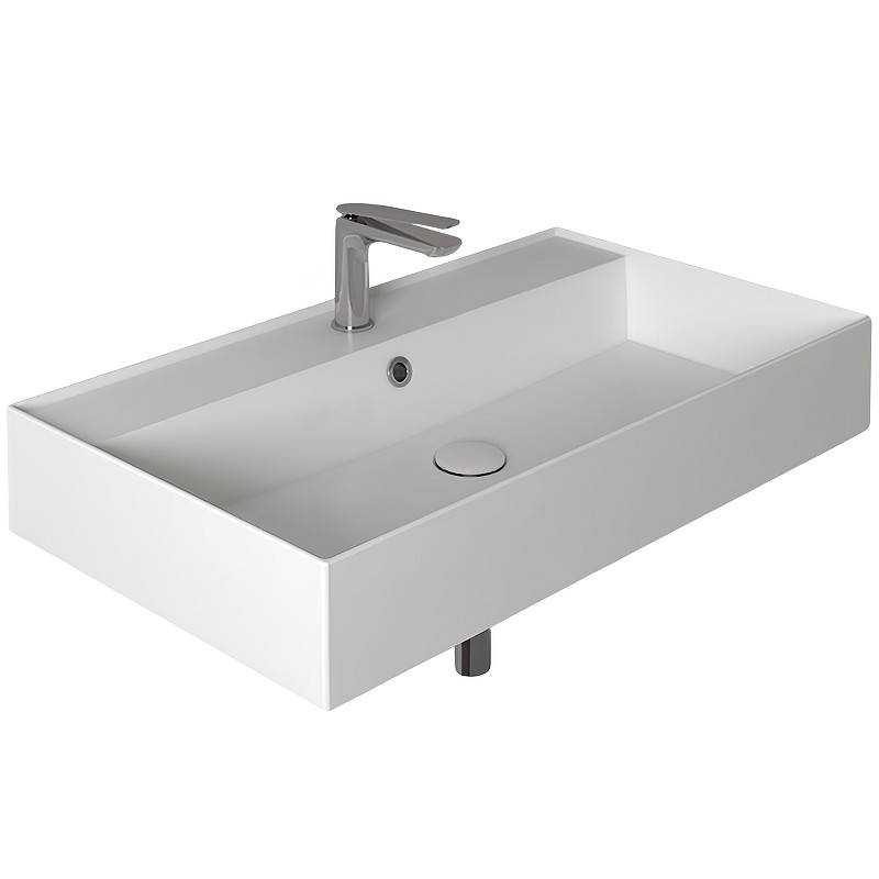 Раковина Simas Agile 91 AG91 bi*1 Белая фарфор подвесная, полувстраиваемая