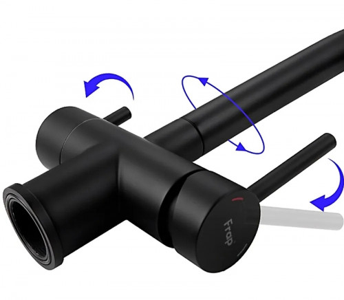 Смеситель для кухни Frap H899 F43899-36 Черный матовый нержавеющая сталь